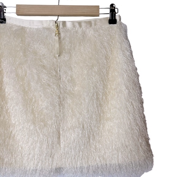 H&M Cream Shimmy Shake Flapper Lined Mini Skirt - Picture 7 of 12